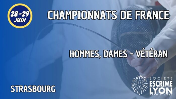 Rendez-vous ce weekend à Strasbourg pour la dernière compétition de la saison avec les championnats de France Vétéran !  🇫🇷 🤺

Bonne compétition à tous nos vétérans 💪   🦁🔵🔴

Résultats à suivre sur https://engarde-service.com/tournament/pjalat/cfvsf2025
Direct : https://www.youtube.com/@suc_escrime/streams

Comité Régional Escrime AURA Ligue dEscrime de lAcadémie de Lyon Escrime Diffusion  Office des Sports Lyon 3 Mairie du 3e arrondissement de Lyon Métropole de Lyon Ville de Lyon Région Auvergne-Rhône-Alpes Fédération Française dEscrime Sport à Lyon - OSL RespectImmo